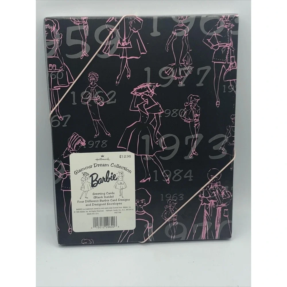 Vintage Hallmark Mattel Set of 4 Blank Barbie Greeting Cards Made In USA